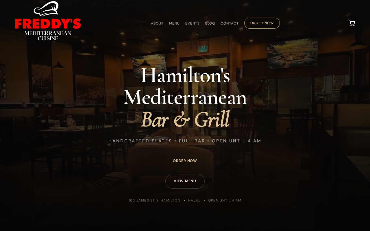 Freddy's Mediterranean — live site